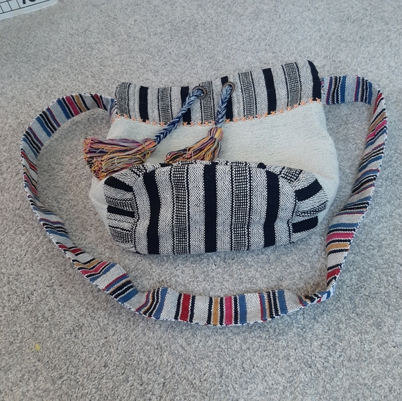 BOHO BAG Sling Market Crossbody Beach Shopping Tassles Bookbag Purse Travel Bag - Picture 5 of 12